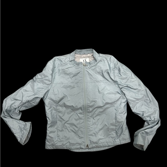 ✨ Armani Exchange silver windbreaker jacket✨
